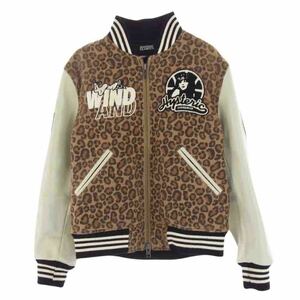 HYSTERIC GLAMOUR ヒステリックグラマー WDS-HYS-2-01 × WIND AND SEA ウィンダンシー 袖カウレザー ガールワッペン スタジャン S【中古】