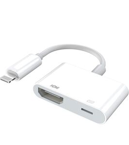 i-Phone HDMI変換ケーブル 接続ケーブル HDMI アダプター HDMI変換アダプタ 1080P HD画質 avアダプタ 大画面 設定 操作不要 i-phone i-pad