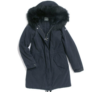 LEMPELIUS FUR HOOD モッズコート sizeS ブラック レンペリウス