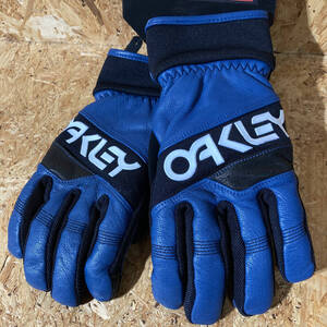 OAKLEY FACTORY WINTER GLOVE S Dark Blue オークリー ファクトリー レザー グローブ 手袋 やぎ革 3M Thinsulate スノボ スキー バイク