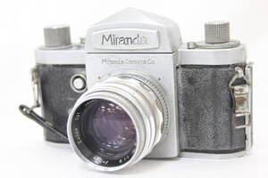 【訳あり品】 【希少】 ミランダ Miranda T Zunow 5cm F1.9 ボディ レンズセット M755