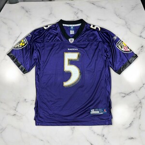 送料無料 REEBOK NFL TEAM SHIRTS RAVENS PURPLE リーボックチームシャツ ユニフォーム レイブンズパープル【Vintage】【古着】