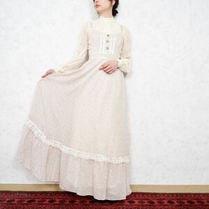 *SPECIAL ITEM* USA VINTAGE GUNNE SAX アメリカ古着ガニーサックス花柄レースデザインノースリーブワンピース