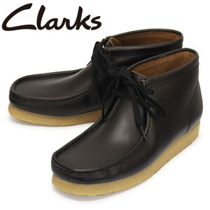 Clarks (クラークス) 26179167 Wallabee Boot ワラビーブーツ メンズ レザーブーツ Black Smooth Leather CL127 UK8.5-約26.5cm