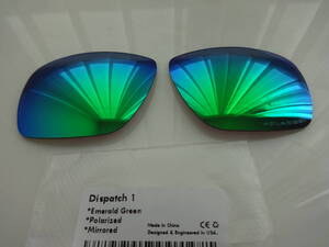 POLARIZED刻印入り！★オークリー ディスパッチ １用 カスタム偏光レンズ GREEN Polarized 新品　Oakley Dispatch １ Sunglasses