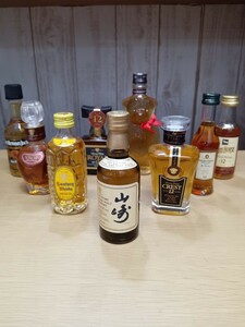 山崎12年 50ml 43% サントリー ウイスキー他 ミニチュアボトル まとめ9本セット RESERVE CREST12年 角瓶 VSOP 未開封 プレミア SUNTORY