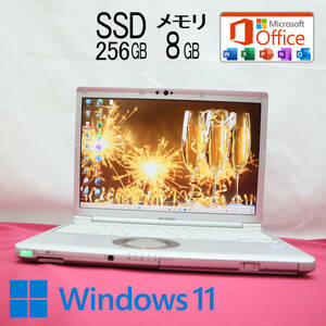 ★中古PC 高性能8世代4コアi5！M.2 SSD256GB メモリ8GB★CF-SV7 Core i5-8350U Webカメラ Win11 MS Office2019 Home&Business★P69553