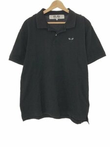 PLAY COMME des GARCONS プレイコムデギャルソン AD2023 POLO SHIRT ハートワッペンポロシャツ ブラック XL ITV2B94ABY71