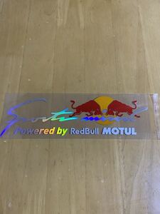 Red bull レッドブルMOTUL 白レインボーメッキ新品ステッカー2枚