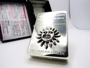 925 STERLING EMBLEM 太陽神 純銀スターリングシルバーメタル zippo ジッポ 1993年 未使用