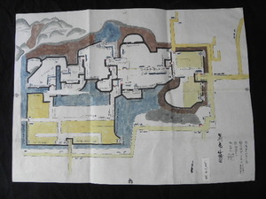 60 勢州 亀山城 図 / 江戸 伊勢国 三重県 古城 お城 郷土資料 古書 古文書 地図 古地図 戦前 