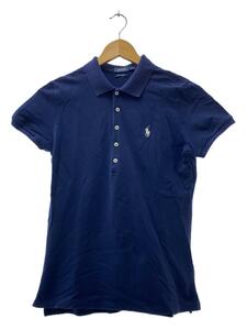 POLO RALPH LAUREN◆ポロシャツ/L/コットン/ネイビー/無地