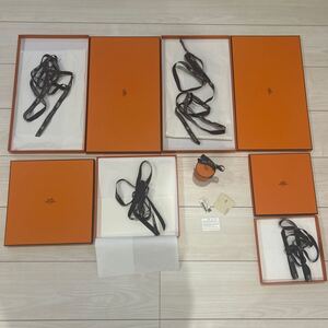 エルメス　スカーフ　空箱　5箱　カレ　ツイリー　カレ90 HERMES BOX 空き箱 保存箱 リボン