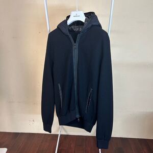 【美品】MONCLER モンクレール　メッシュフードパーカー　黒　S