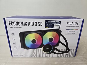 【※未使用品】ProArtist 240mmラジエーター 取り付けシンプルなオールインワン水冷CPUクーラー「ECONOMIC AIO 3 SE」オールブラック