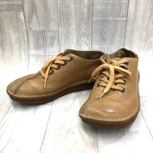 KZ1122★Clarks : レザーシューズ★UK6★濃いベージュ系 クラークス