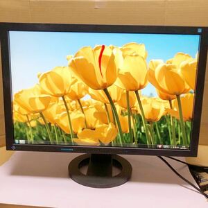 中古EIZO・FlexScan S2433W 24.1インチ液晶モニター ノングレア D-sub DVI Displayport スピーカー搭載 縦回転 使用時間:18155h 現状品