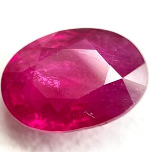 ソ付き!!1円〜!!●天然ルビー1.70ct●j 約8.25×6.03mm ルース 裸石 宝石 ジュエリー jewelry コランダム ruby DE0/DE0 w3タ6