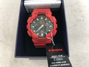 【CASIO　G-SHOCK】カシオジーショック　100B-4AJF　腕時計　ブラック×レッド　SY02-EV1