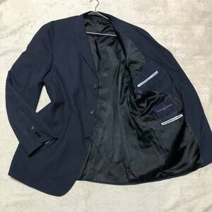 TOMMY HILFIGER トミーヒルフィガー テーラードジャケット スーツジャケット 総裏地 3B チェック ネイビー 3XL