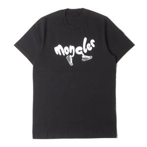 新品同様 MONCLER モンクレール Tシャツ サイズ:M 24SS 現行モデル グラフィック ロゴ スリムフィット Tシャツ T-SHIRT SS ブラック