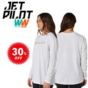 ジェットパイロット JETPILOT セール 30%オフ レディース 長袖 送料無料 シンプル オーバーサイズド Tシャツ W22005 ホワイト 8/S ロンT