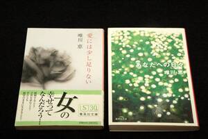 唯川恵-集英社文庫 2冊SET■愛には少し足りない-帯付＆あなたへの日々■カバー 林和美.原真吾/解説 下川香苗.図子慧