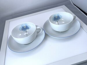 ローゼンタール スタジオライン センチュリーブルーフラワー カップ＆ソーサー 2客セット[01-3951