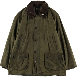 古着 90年代 バブアー Barbour BEDALE ビデイル 旧3ワラント ワックスコットン オイルドジャケット 英国製 C42 メンズL相当 /eaa490417