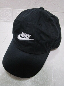 NIKE Club Cap・サイズS/M・ネイビー（ナイキコットンアジャスタブルキャップ帽子スウォッシュワンポイント刺繍）