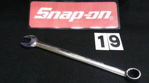 ・＜21066＞　Snap-on　スナップオン　コンビネーションレンチ　OEXM190A　19ｍｍ　USA