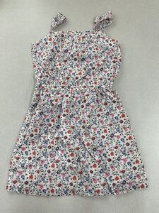 ★GAP★新品★130★花柄★ワンピ★人気の定番★白★スカート部分裏地付き★5.4-2