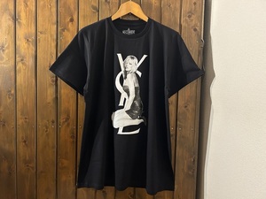 新品★ケイトモス　プリントTシャツ【L】★ファッション・スーパーモデル/セレブ/セクシー/SEXY/BLK