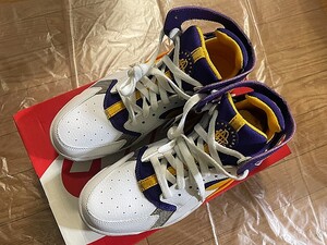 [激レア]Nike Air Flight Huarache Lakers ナイキ エアフライト ハラチ レイカーズ 705005-101 26.0