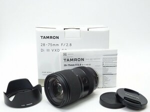 ●○【良品・元箱付】TAMRON A063 28-75mm F2.8 Di III VXD G2 SONY カメラレンズ 標準 ズーム ソニーEマウント タムロン●026266001m○●