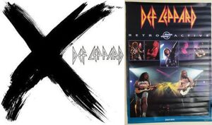 【奉仕品】DEF LEPPARD 『X』アルバム＋93年のポスターの2点セット