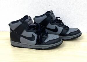 NIKE/ナイキ DUNK HIGH 24.5ｃｍ　ダンク 630335-002 99年製　ブラック/グレー ブラック系 ハイ レディース メンズ 美品 US/6.5 1999 レア