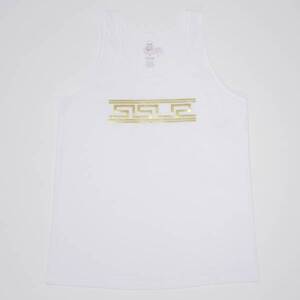 ラスト1着 SSUR KEY DESIGN TANK TOP THE CUT GOLD 箔プリント 白 Sサイズ サー タンクトップ