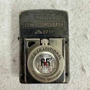 K841-O48-265◎ ZIPPO ジッポー 65th Anniversary 65周年記念 時計付き No.0757 限定 オイルライター ジッポ 喫煙具 喫煙グッズ 火花OK ⑩