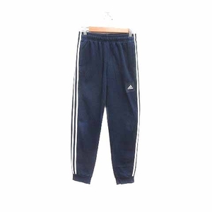 アディダス adidas スポーツウェア ジョガーパンツ スウェット 裏起毛 ライン 160 紺 ネイビー /YK キッズ