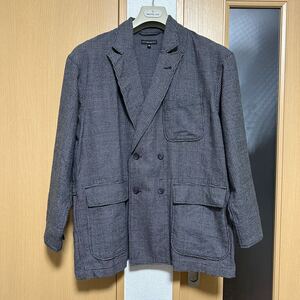 良品　Engineered Garments　DL Jacket　ウールダブルジャケット　ハウンドトゥース　千鳥格子 グレー サイズXS エンジニアードガーメンツ