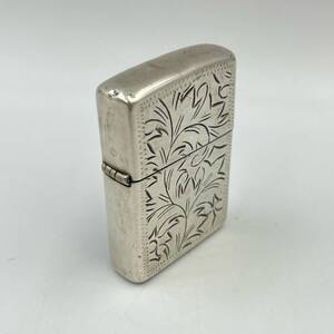 J960★ジッポ ZIPPO ライター スターリング STERLING 火花確認済 2002年製 シルバー 純銀 手彫り