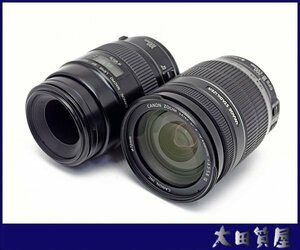 86)質屋出品☆【ジャンク品/返品不可】Canon 望遠マクロレンズ/高倍率ズームレンズ EF100mm F2.8 マクロ EF-S 18-200㎜ 1：3.5-5.6 IS 1