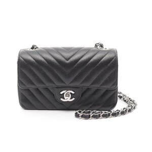 シャネル Vステッチ シェブロン ブランドオフ CHANEL レザー ショルダーバッグ レザー 中古 レディース