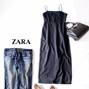 ☆☆ 美品 ザラ ZARA ☆☆ 大人可愛い スリット入り スーツ生地 ワンピース M 春 夏 23B05