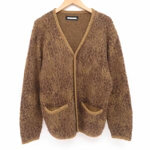 131s NEIGHBORHOOD ネイバーフッド 21AW MOHAIR CARDIGAN モヘアカーディガン ブラウン 212FUNH-KNM04 Sサイズ ※中古