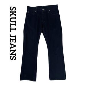 SKULL JEANS スカルジーンズ ブラックデニム ブーツカット 黒