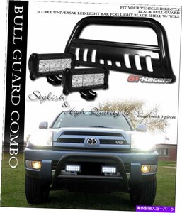 03-09 4runner/gx470用のBlk Bull Bar Bumper Guard W/36W Cree LEDフォグライトランプBlk Bull Bar Bumper Guard w/36W CREE LED Fog Lig