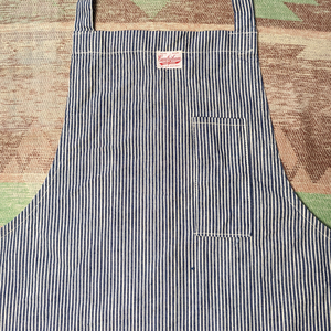 大戦【Cantripum】 40s Hickory Stripe Work Apron 40年代 ワーク エプロン 月桂樹ボタン 針刺し ヒッコリーストライプ ビンテージ 30s50s 