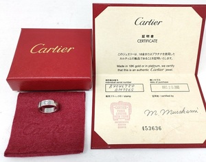 新品仕上げ品 カルティエ ラブリング プラチナ950 ダイヤモンド1個 10号 Pt950 50 指輪 Cartier ビスモチーフ ダイヤモンド S-10